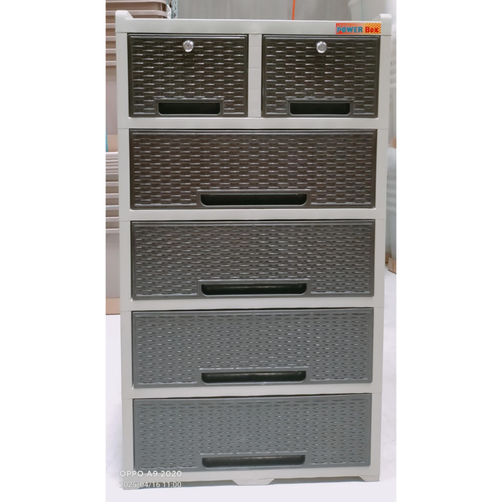DRAWER POWER BOX 5 LAYER RATTAN PLASTIC Model #2268-5LAYER & #2268A ...