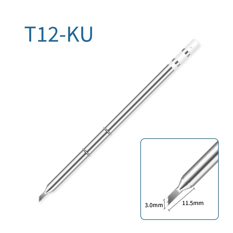 T12 Series Soldering Iron Tips Replacement Set – 10 Types For FX-951 Rework Station (T12-K, BC2, D4, JL02, I, D08, C1, B, C4, D24) – 75W Max, 200–480°C
