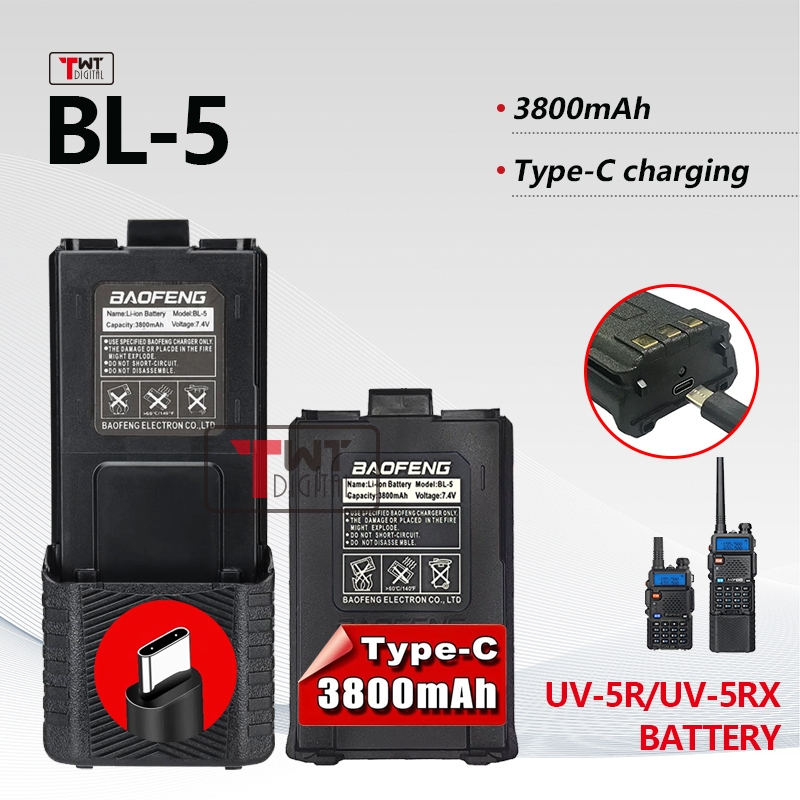 thumbnail image 2 of 3800mAh Extended Battery For Baofeng UV-5R / UV-5B / BF-5RC – BL-5 Compatible 2 of 4