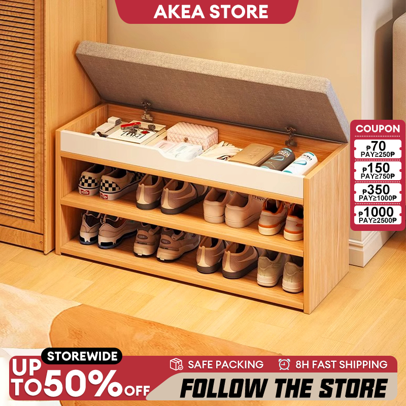 Shoe Rack Shoe Cabinet Flip Shoe Rack Cushion White&black Shoe Rack ...