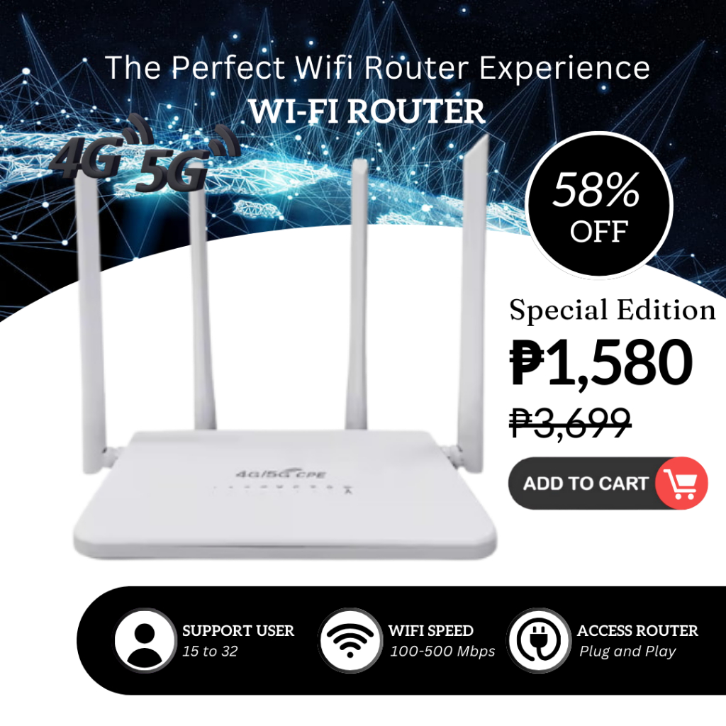 500 Mbps WiFi Router 2.4G/4G with SIM Card Slot 2 antennas Wall ...