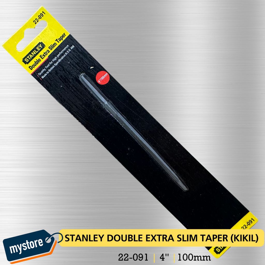 STANLEY DOUBLE EXTRA SLIM TAPER 4” 100mm 22-091 (KIKIL) | Shopee ...