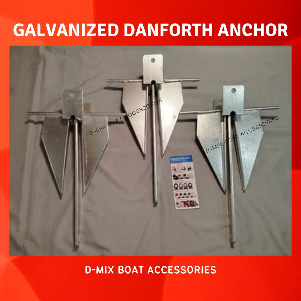 D-Mix 4kg Galvanized Danforth Anchor Boat Anchor Marine Anchor Angkla ...
