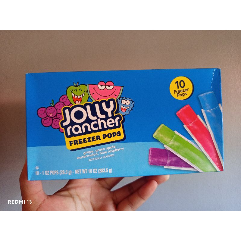 Jolly Rancher Freezer Pops Artificially Flavored 10 Pops - 283.5g ...