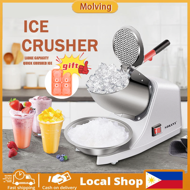 Stainless steel electric ice breaker double blade heavy Shaved ice ...