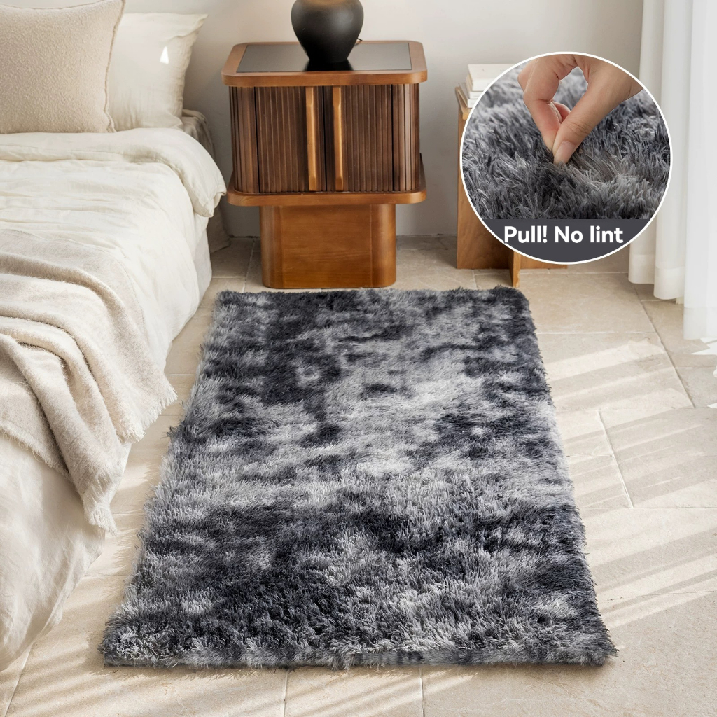 Gradient Color Carpet Bedroom Living Room Bedside Washable Mat Soft ...