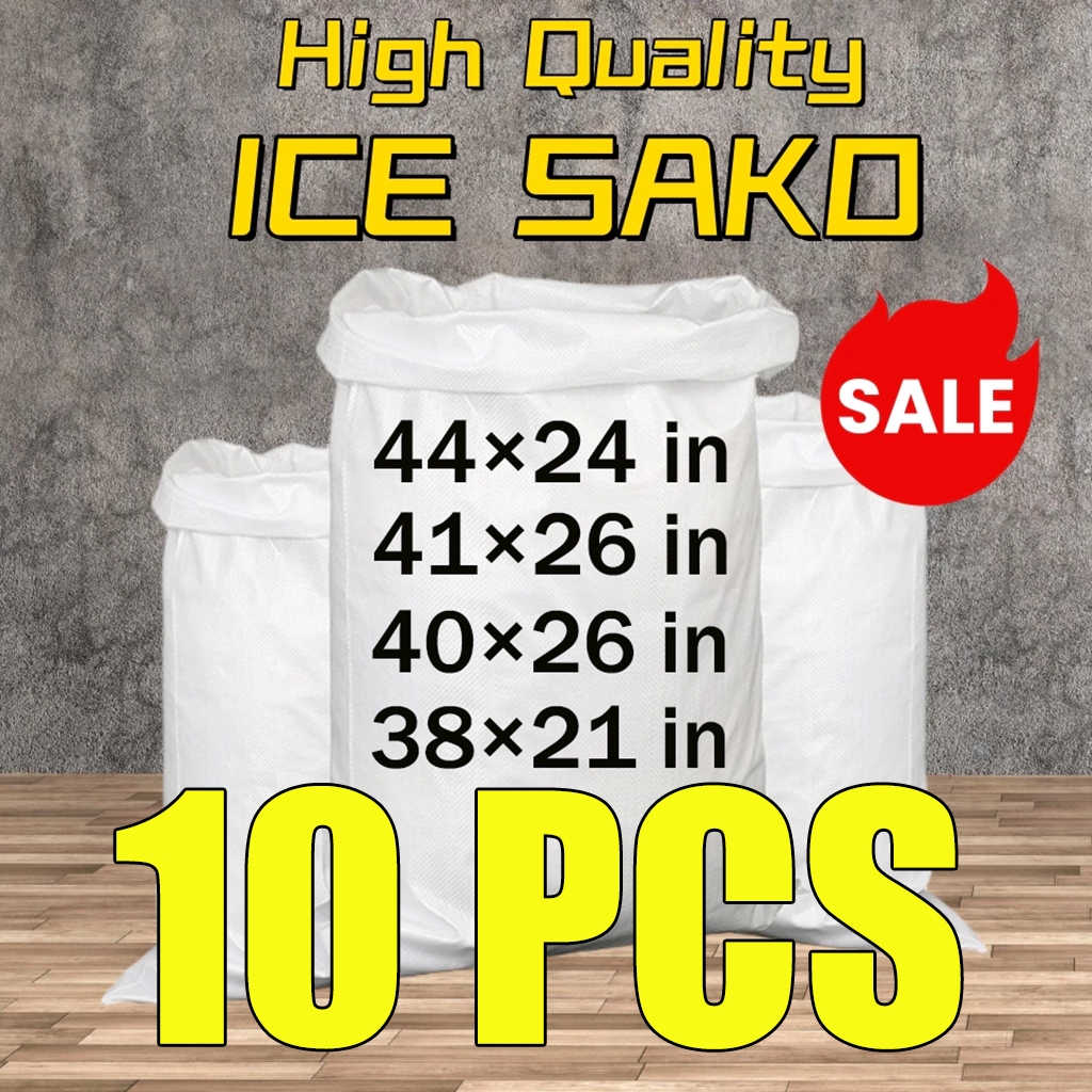10PCS SAKO 50Kg IceTube Sack Large GOOD NEW WHITE SAKO Big WHITE ICE ...
