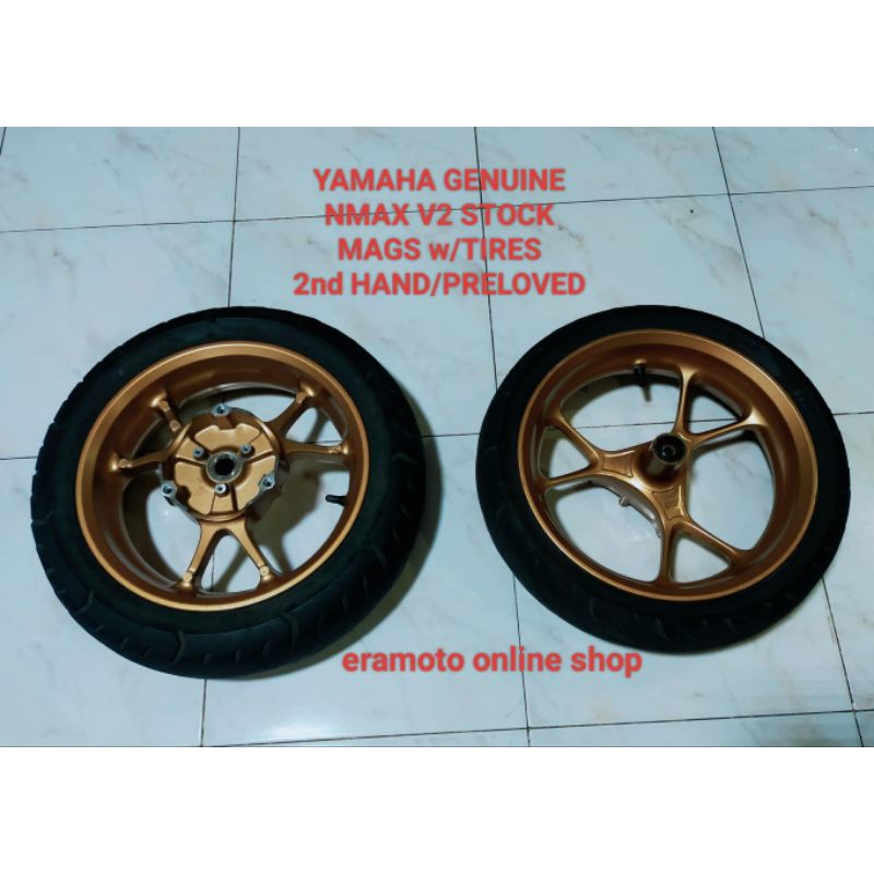 NMAX V2 STOCK MAGS WITH TIRES PRELOVED/2ND HAND YAMAHA GENUINE PARTS ...