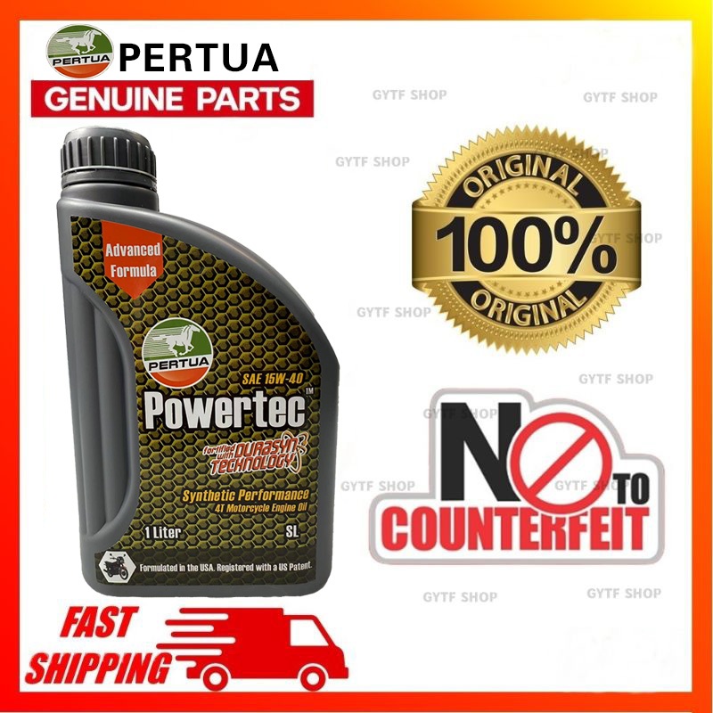 PERTUA SALE 15W-40 Powertec Synthetic Motorcycle Engine Oil | Shopee ...