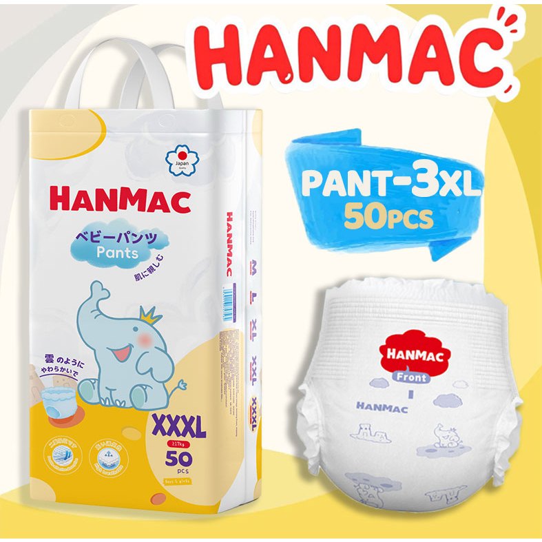HANMAC 50pcs Pull Up Pants M-3XL for Toddler Bedtime Gentle-on-skin ...