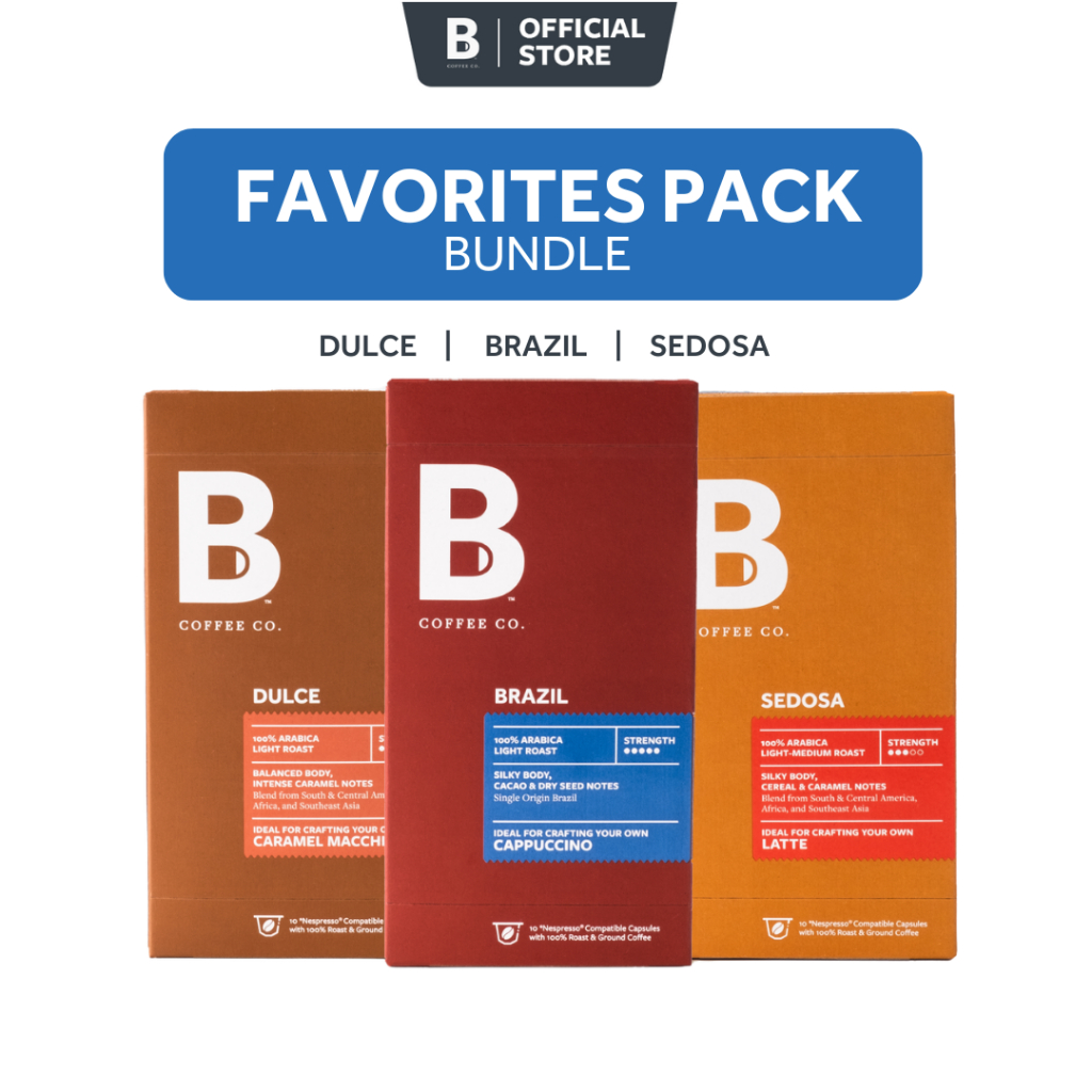 B Coffee Co. Favorites Pack - 3 Assorted Nespresso Compatible Coffee ...