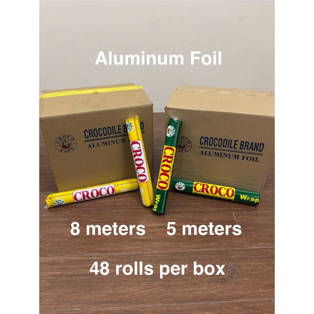PER BOX [48 pcs] Aluminum Foil Croco and Cling Wrap 8 Meters & 5 Meters ...