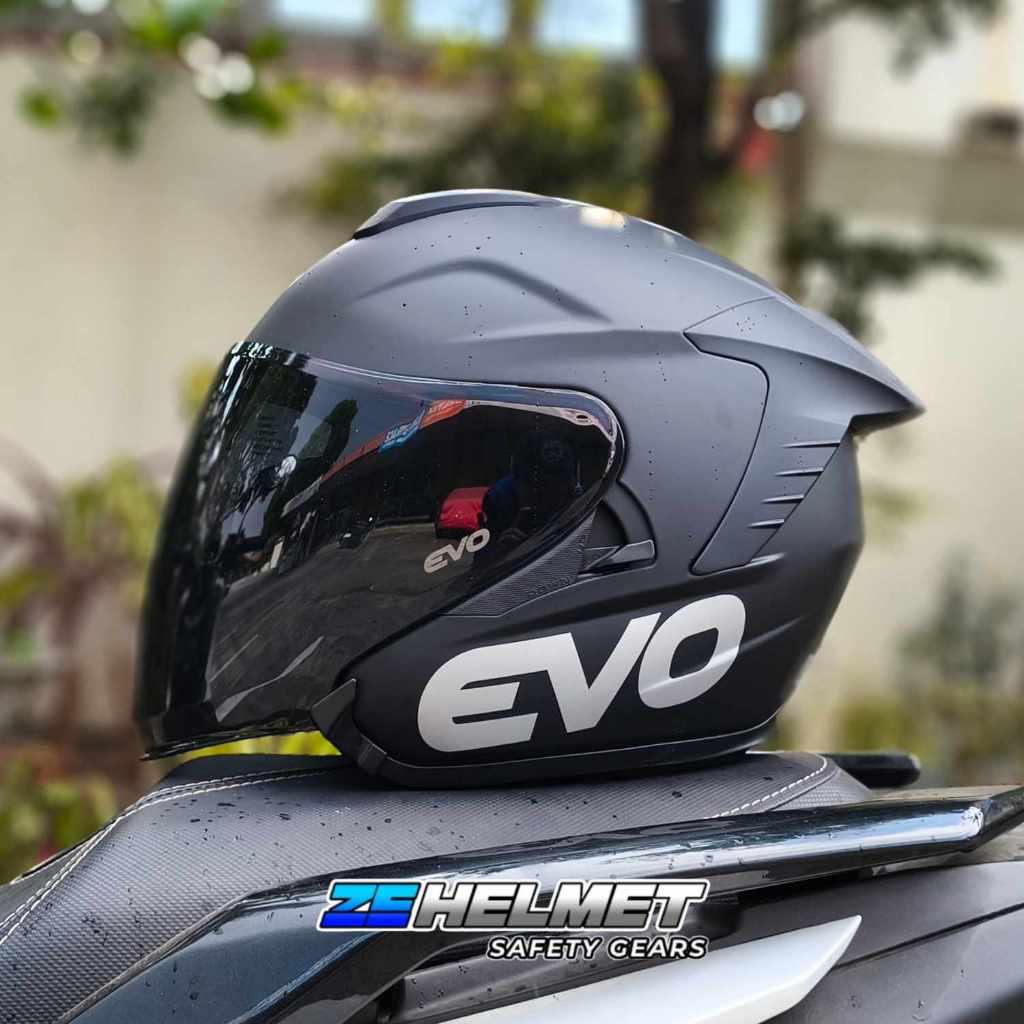 EVO RX-5 MATTE BLACK - HALF FACE HELMET | Shopee Philippines