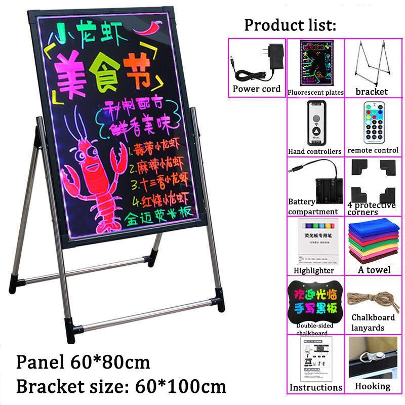 LED Sign Billboard LED Writing Board with stand Neon Light Drawing ...