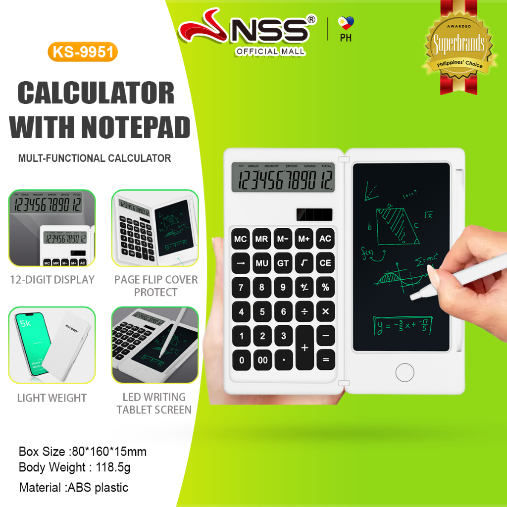 Karson Portable Scientific Calculator Solar Student Office Handheld ...