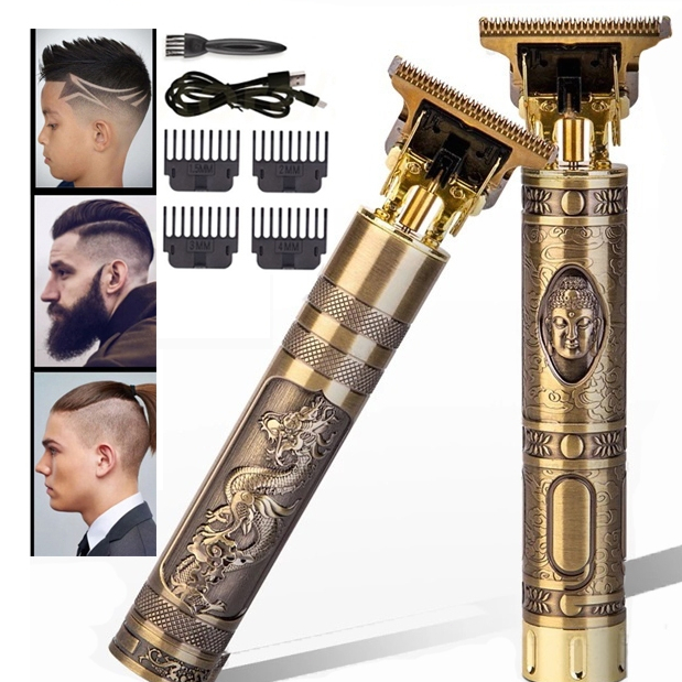【Metal】T9 Trimmer Razor Hair Cut USB Rechargable Dragon Trimmer ...