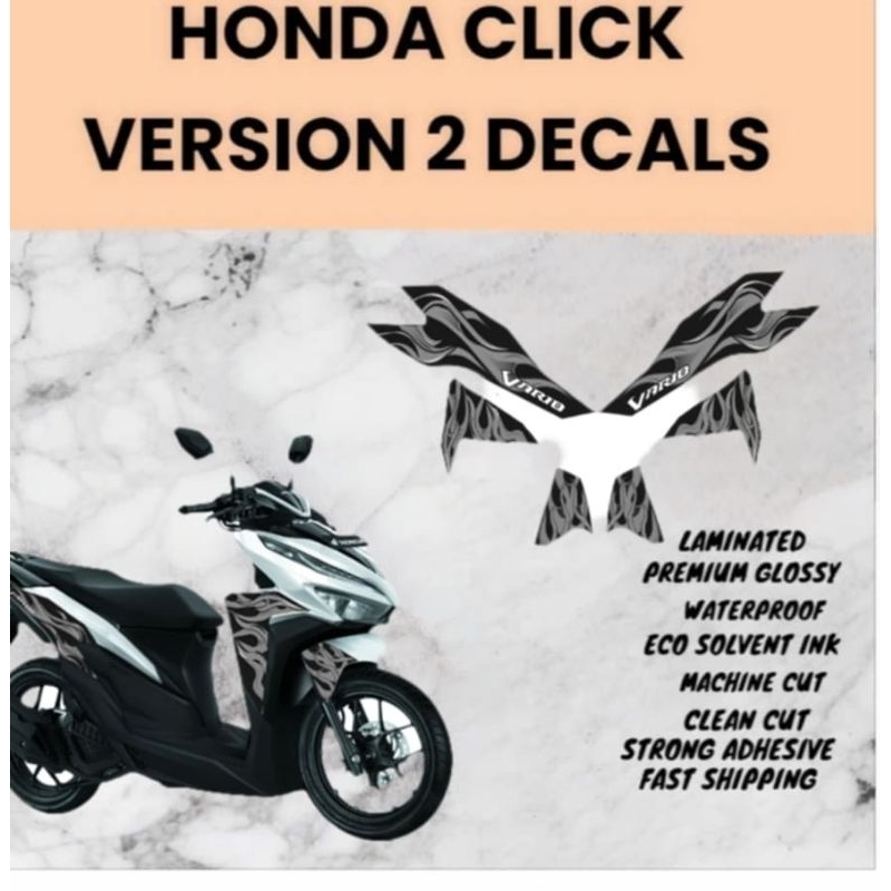 HONDA CLICK VERSION 2 DECALS/MOTORCYCLE STICKERS/FITTED FOR VERSION 2 ...