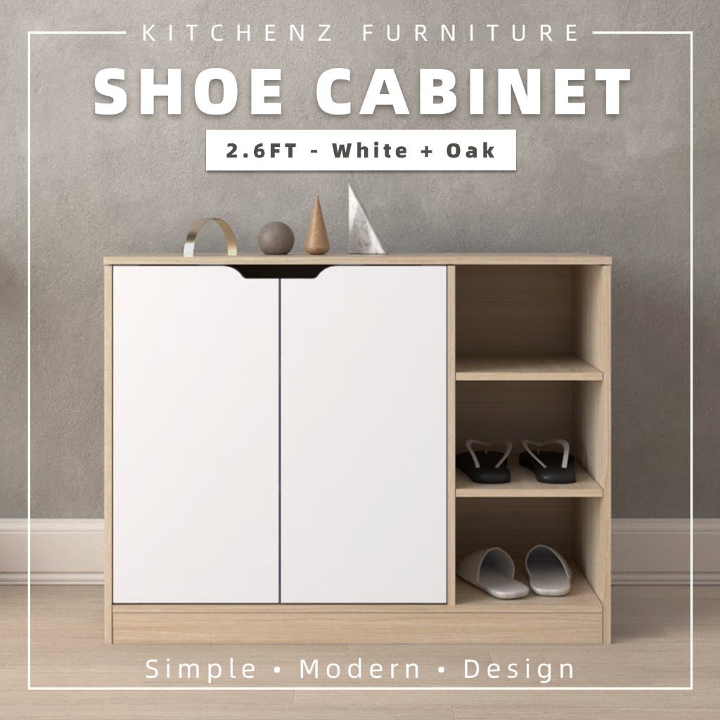 KitchenZ Shoe Cabinet with Door Shoe Rack 12mm Thick Durable Large ...