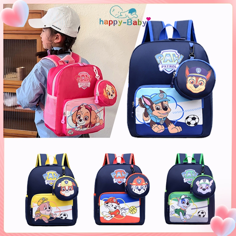 PAW Patrol School Bag Lightweight Grade 1-3 Unisex Chase Skye Bagpack  Kindergarten Kids Backpack