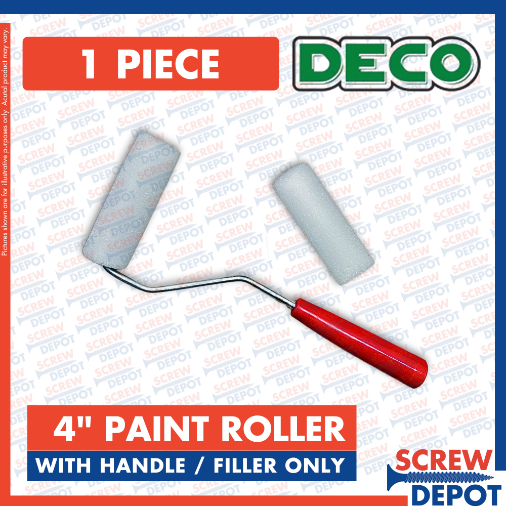 1PC 4 inches DECO Paint Roller with handle / Foam Roller or Filler Only ...