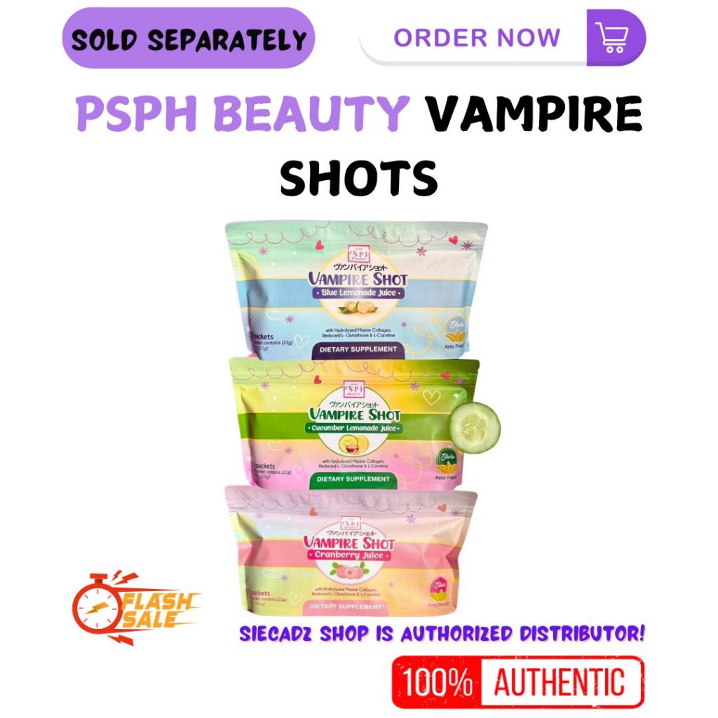 Vampire Shot by PSPH Beauty 15 Sachets Hydrates Skin Healthy Digestion ...