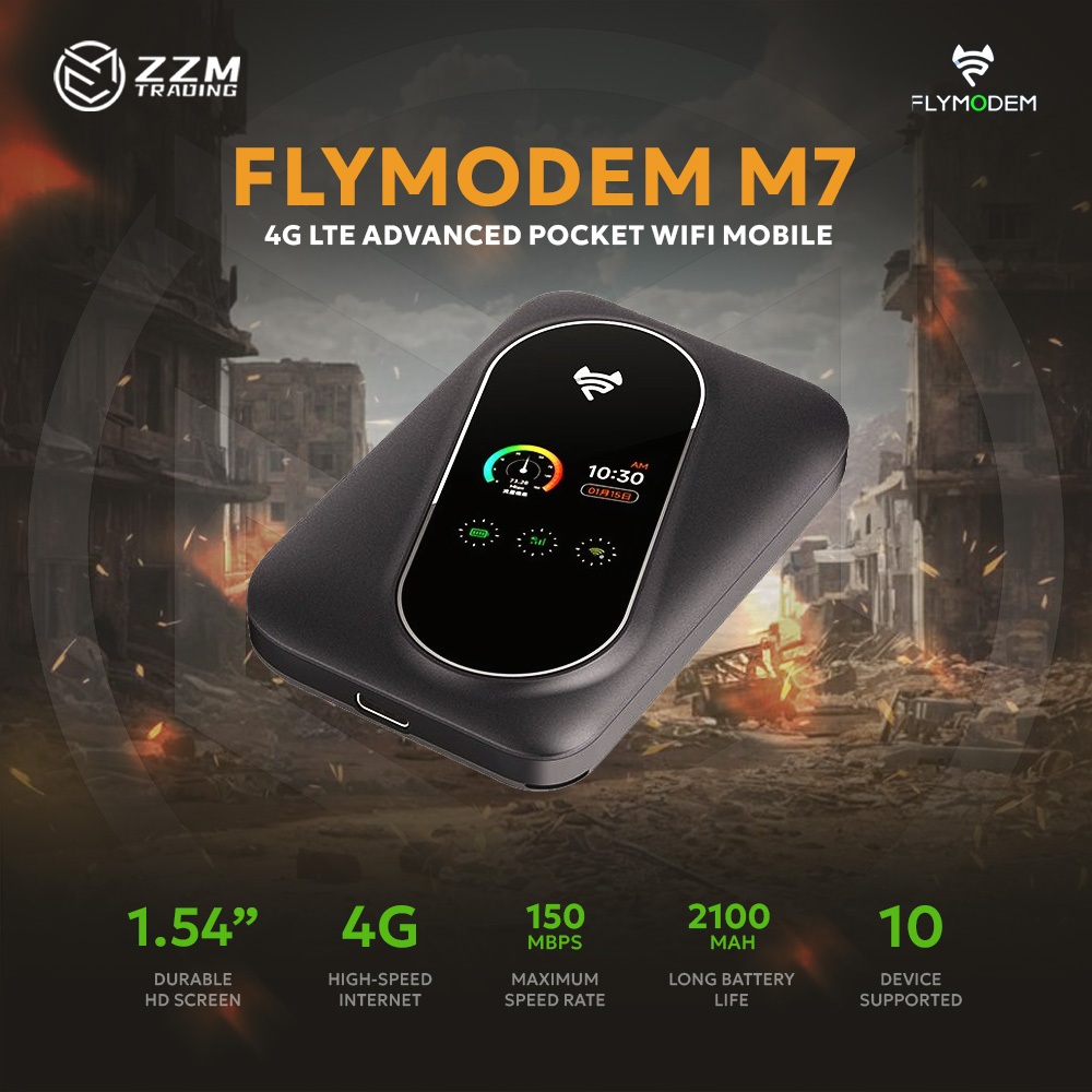 Flymodem M7 Portable 4G Wi-Fi Router (Openline, 150Mbps, 2100mAh) - ZZM ...