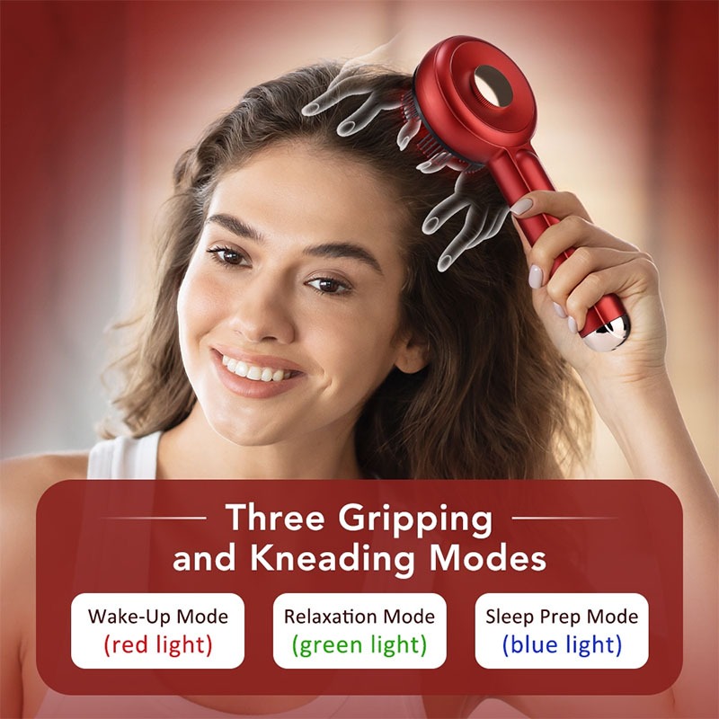 Rechargeable Electric Scalp Massager Vibrating Head Comb with USB ...