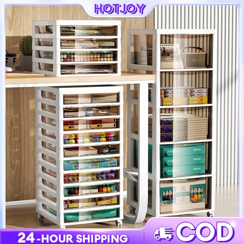 HOTJOY Desk Organizer Dawer File Storage Cabinet With Wheel Paper ...