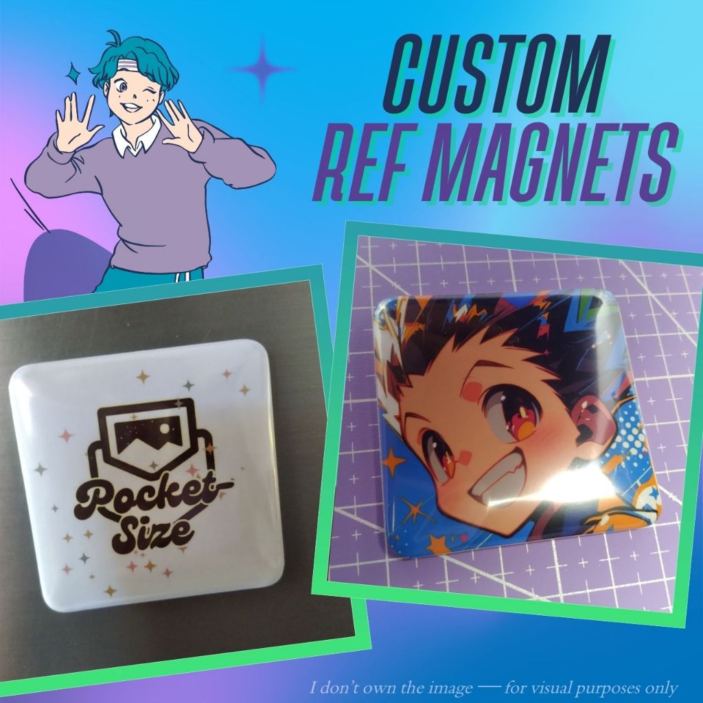 Custom Ref Magnets - Fridge Magnets - Magnetic Square Buttons | Shopee ...