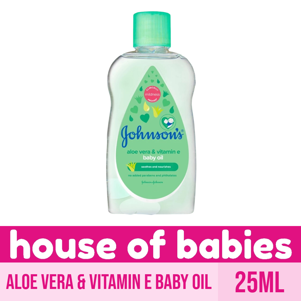 Johnson's Aloe Vera and Vitamin E Baby Oil 25ml - Baby Oil | Shopee  Philippines