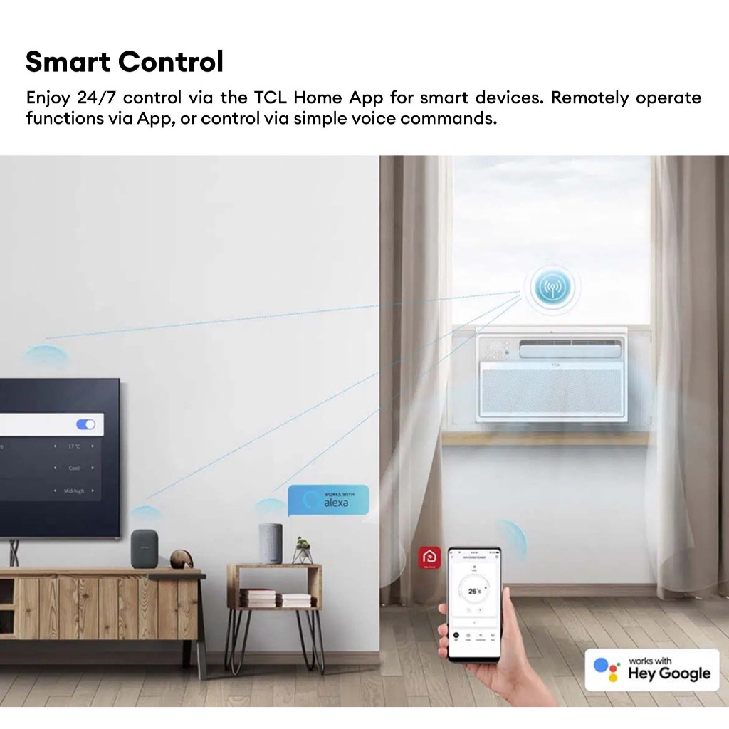 TCL Inverter Aircon Window Type Smart Air-conditioner CWI/UJE, Whisper ...