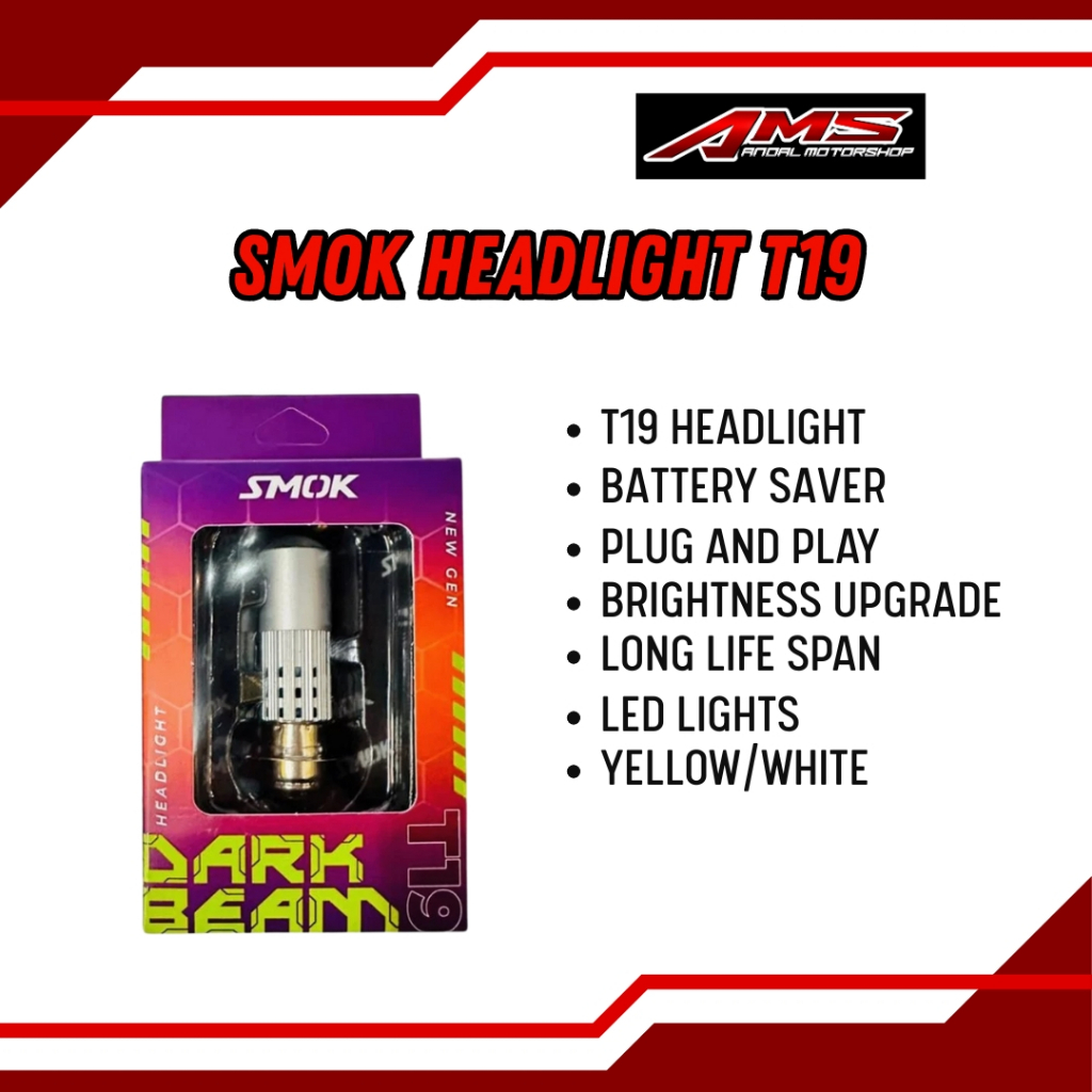 SMOK Dark Beam T19 Headlight Ultra Bright LED | Plug & Play Motorcycle ...