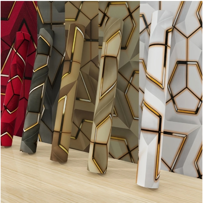 Trending PVC Wallpaper Geometric Design 10Mx45CM Selfadhessive and ...
