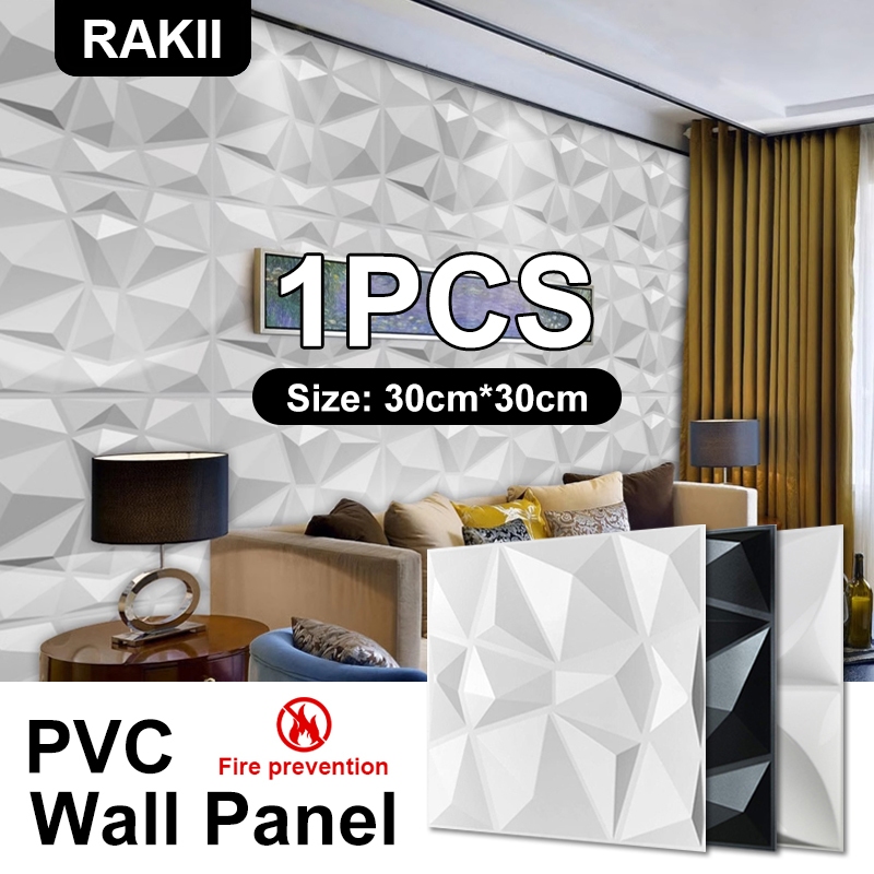 3D Wall Panel Sticker PVC Panel Diamond Design Wallpaper Design Home ...