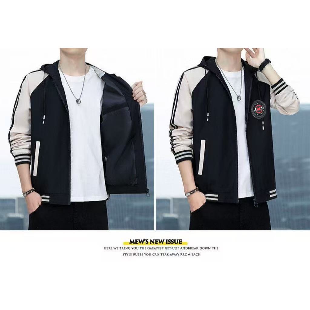New arrival bomber jacket unisex with hood casual trend jacket hooded ...