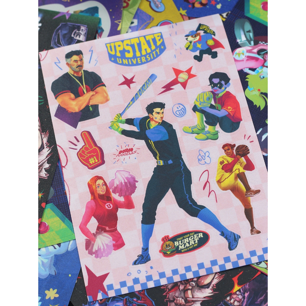 INVINCIBLE BASEBALL STICKER SHEET (Invincible-inspired) by Dorm Noodles ...