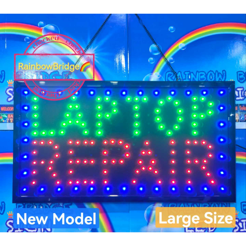 LAPTOP REPAIR - RAINBOW BRIDGE LED SIGNAGE (New-Small-Large) #SIZE ...