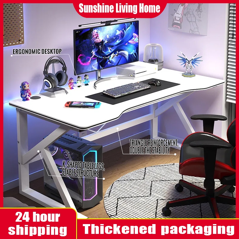 140x60CM Carbon Fiber Computer Table Modern Minimalist Gaming Table ...