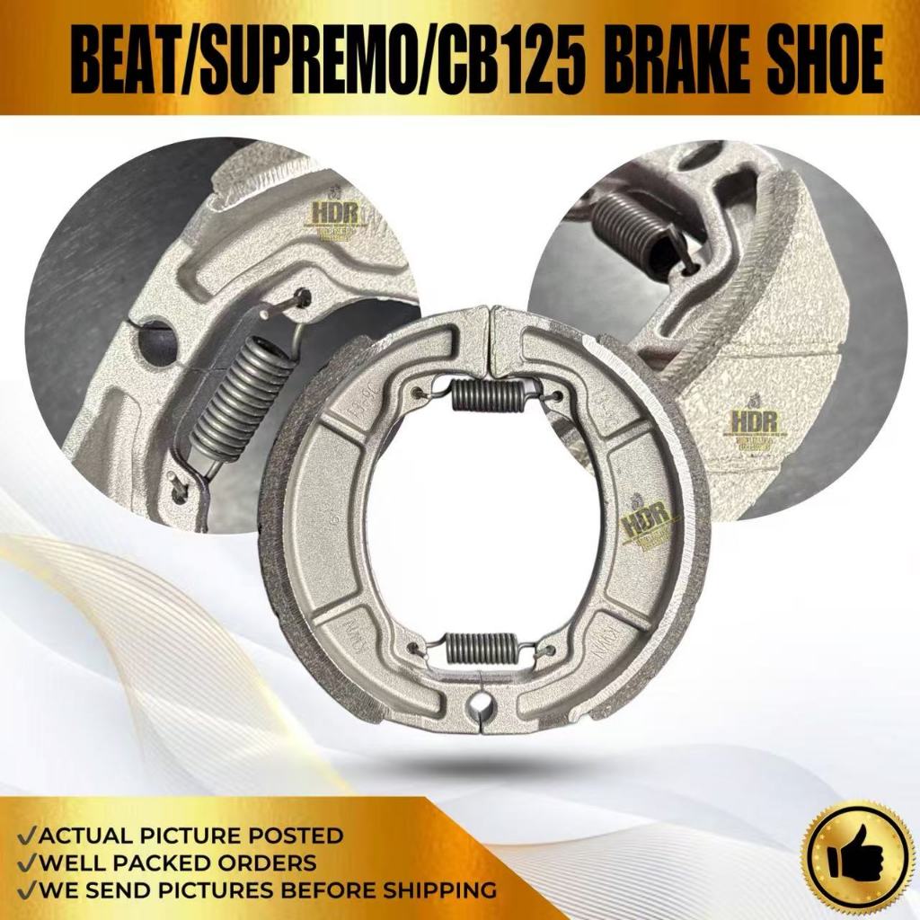 HDR REAR BRAKE SHOE FOR BEAT / SUPREMO / CB125 / CLICK125 / TMX ALPHA ...
