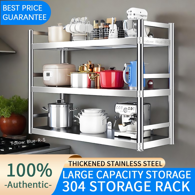 Hanging Stainless Kitchen Organizer Storage Rack Stainless Steel ...