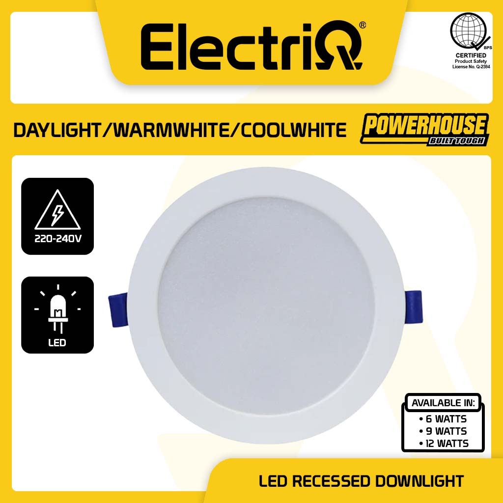 Electriq | Powerhouse LED Recessed Downlight 6w | 8w | 12w, Daylight ...