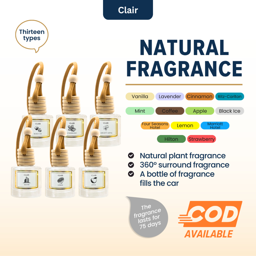Clair Hanging Wooden Air Freshener Aroma Natural Car Home Bathroom ...