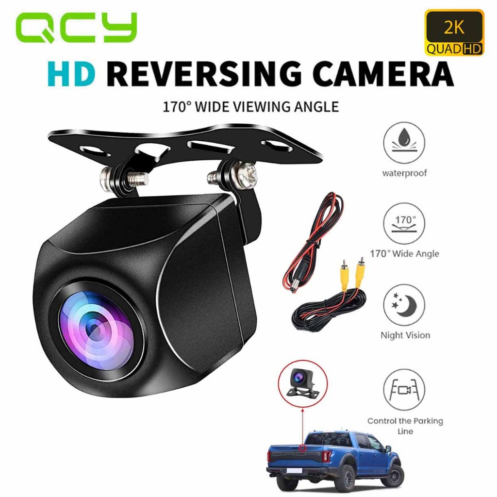QCY 2K Universal Rear View Camera For Car IP68 Backup Camera Waterproof ...