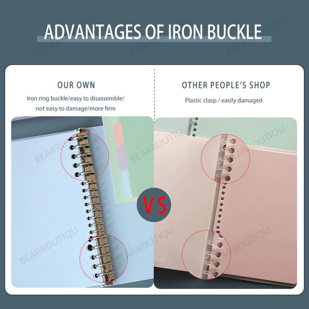 (Free 6 separator)A5/B5 Binder Notebook Refillable Notebooks Notepads ...
