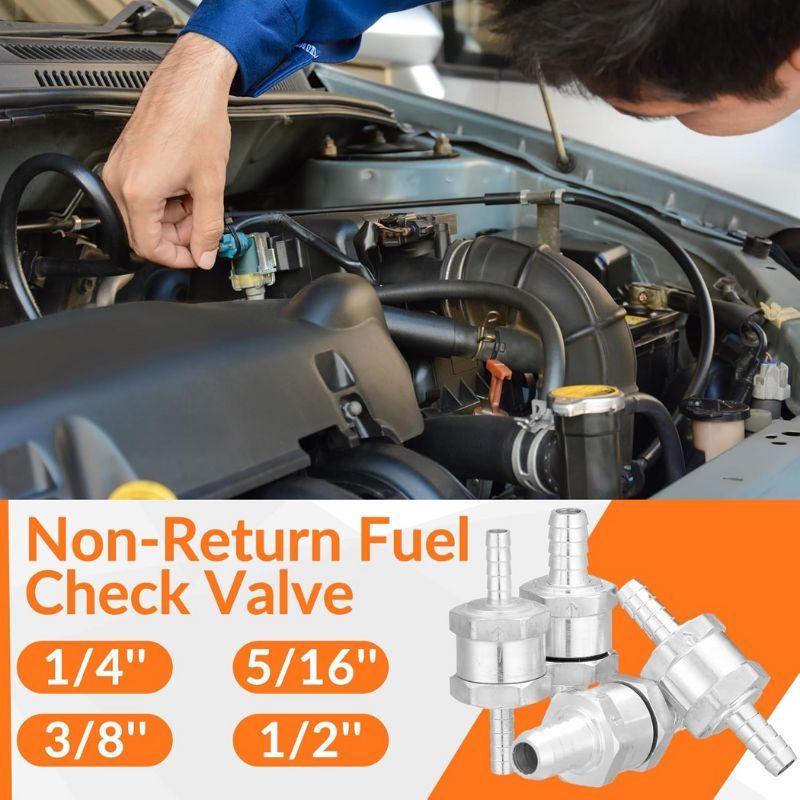 Aluminium Alloy One Way Fuel Non Return Check Valve Petrol diesel Non ...