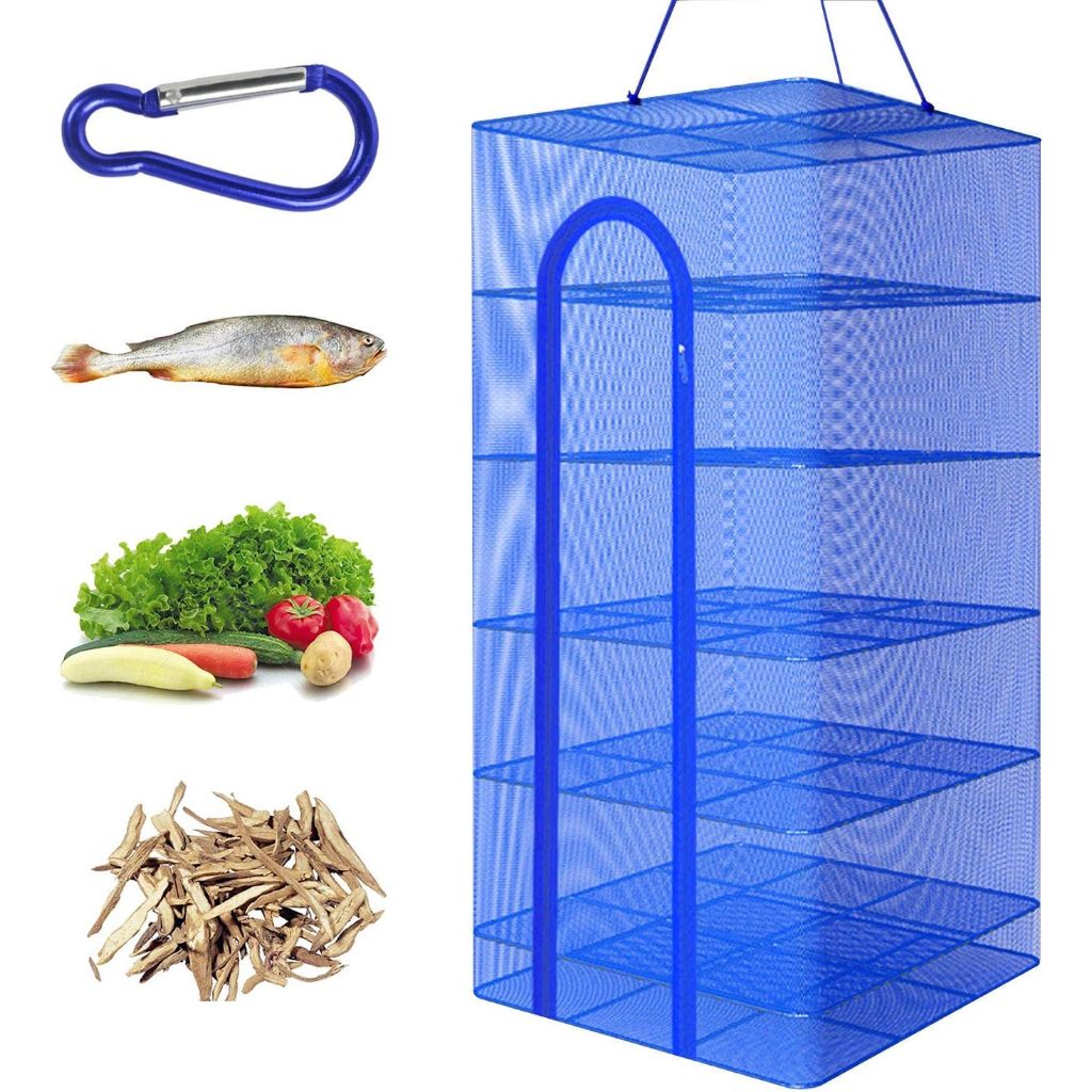 Drying Rack 4 Layers Folding Mesh, Foldable Nylon Netting, Hanging ...