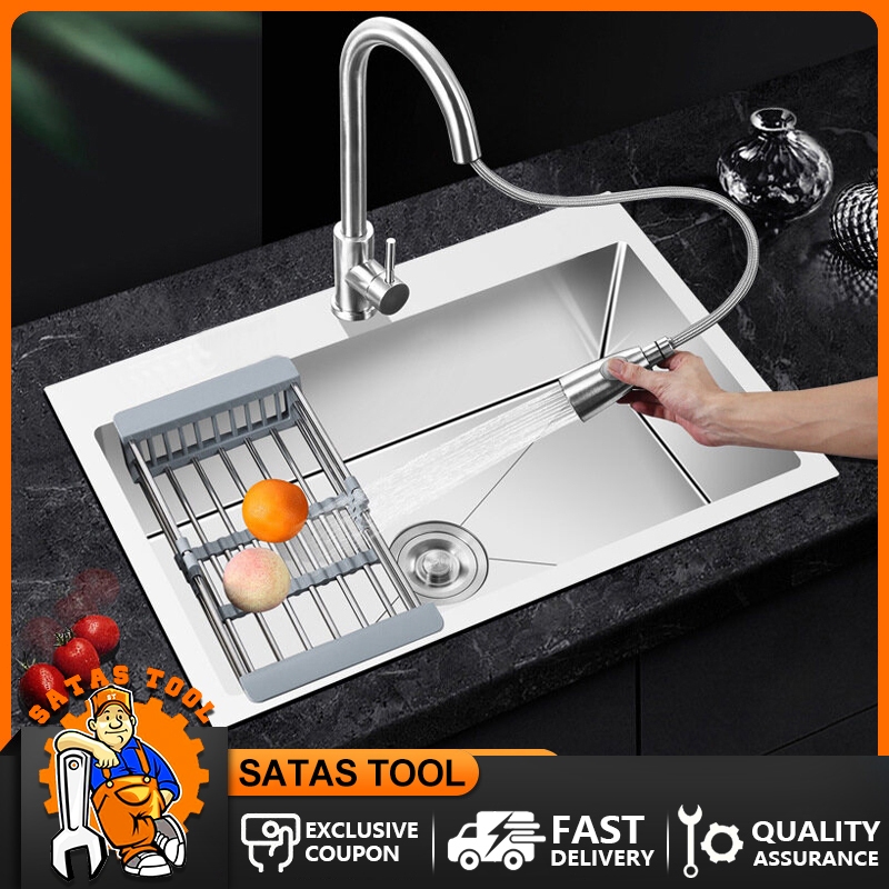 Kitchen sink stainless Thickened double stainless sink for kitchen sink ...