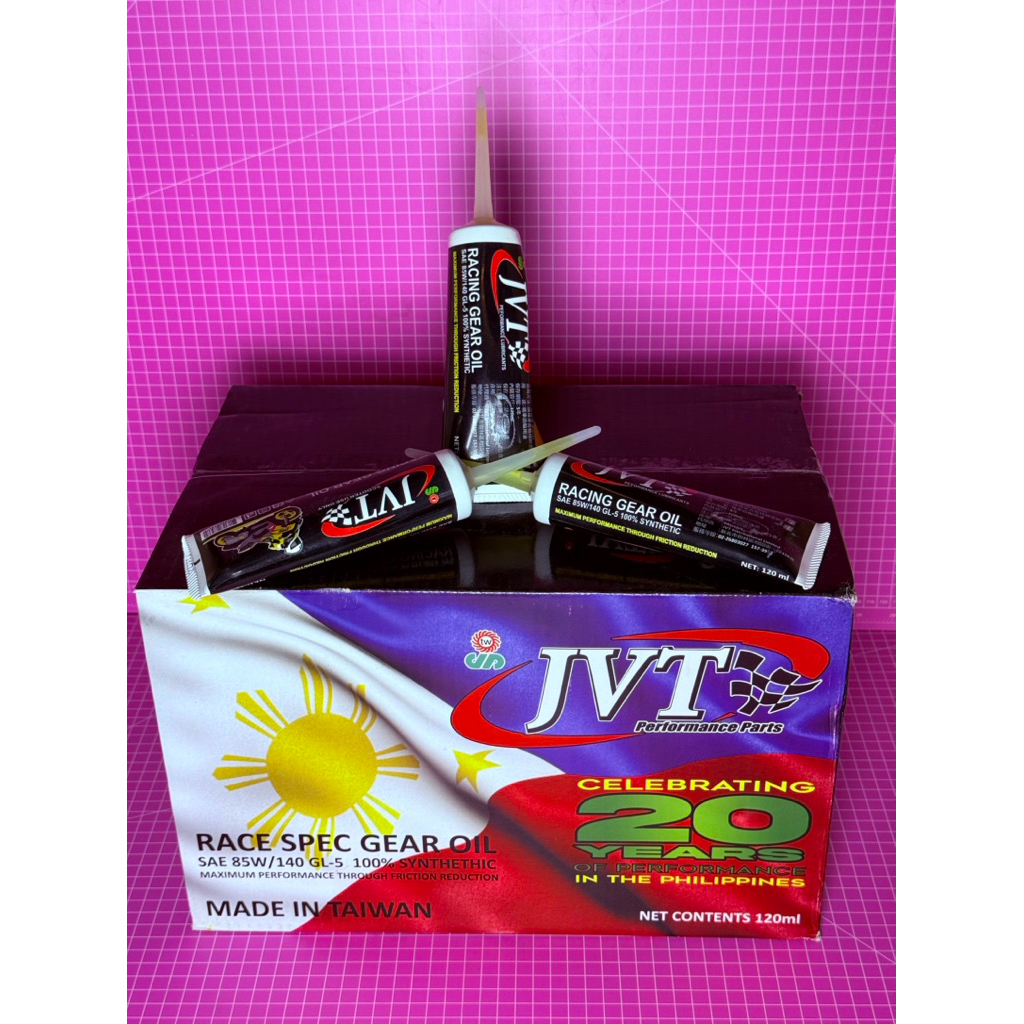 JVT Racing Gear Oil 120ml 100% Synthetic SAE 85W-140 (1 Box 48 pcs ...