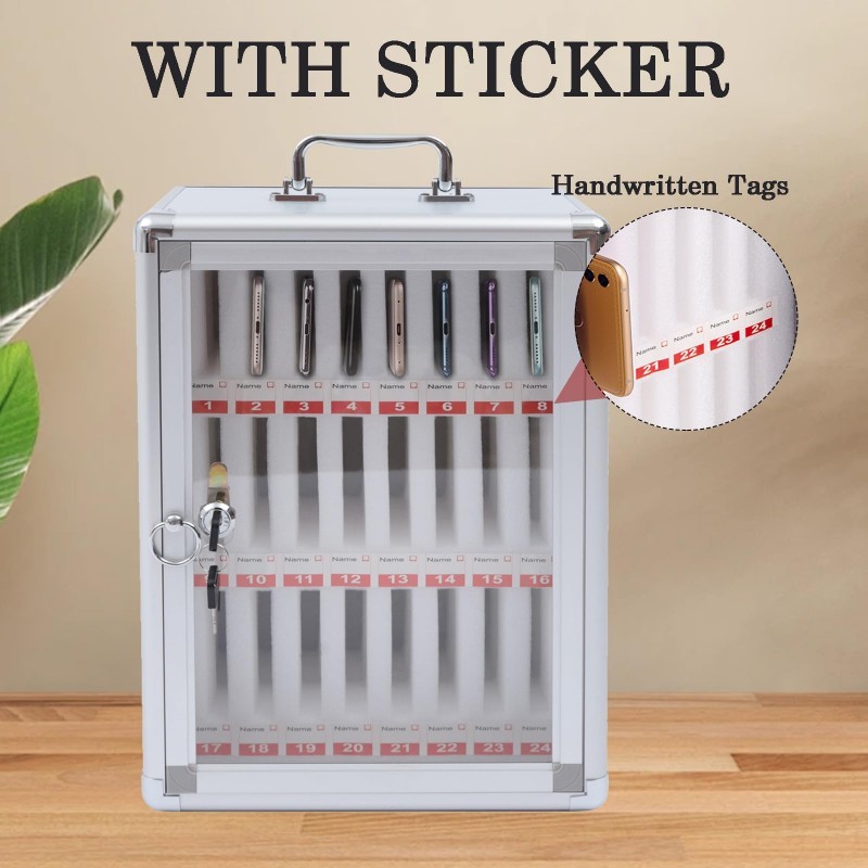 24/48 Slots Phone Locker Mobile Phone Safe Box Cell Phone Storage Lock ...