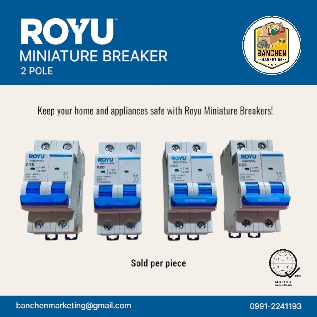 Royu Miniature Breaker 2 POLE | Shopee Philippines